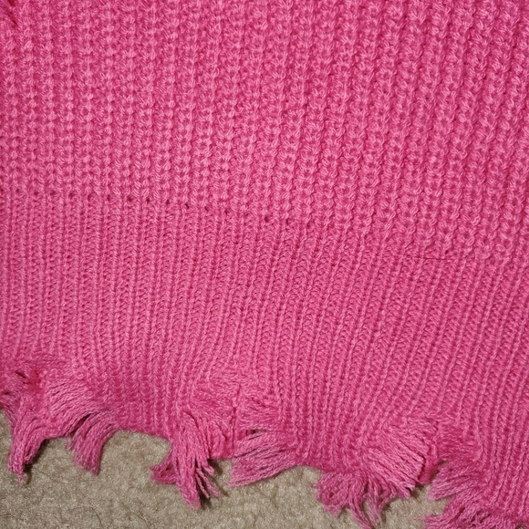 Pink Waffle Knit Sweater - Picture 6 of 11